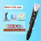 3D Printing Pen With LCD Screen Compatible PLA Filament Drawing Pen Safe Paiting for Children DIY Boys Girls Birthday Gifts
