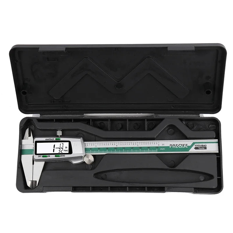 ET50 150mm Digital Caliper Stainless Steel Fraction / MM / Inch 0.01mm High Precision for Mechanical Components Measure
