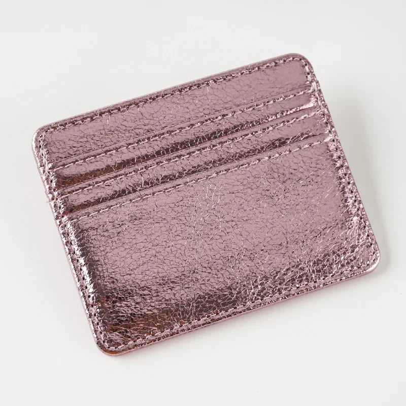 Women Thin Card Holder Wallet Lightweight Multi-Card Holder Case Pu  Leather Credit Card Money Coin Holder Purse Bag
