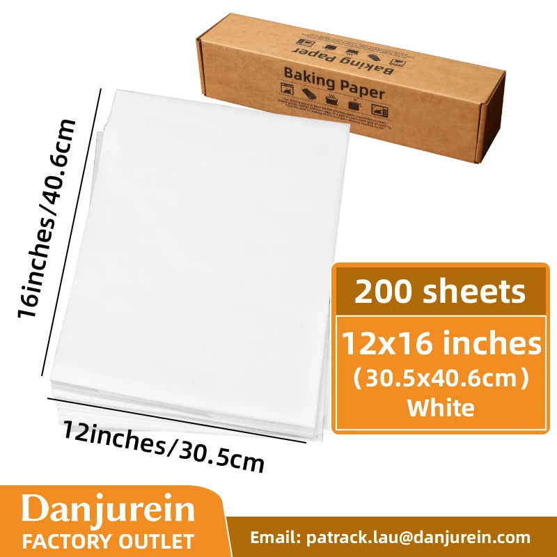 Parchment Paper Baking Paper Non-Stick Precut Square 4” to 12” Baking Sheets Oven Grilling Air Fryer Steaming Bread Cake Cookie