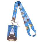 Anime Movie Lanyard Cute Cat Card Holder Neck Strap for Key ID Card Phone Straps Badge Holder Keyrings Cosplay Accessories Gifts