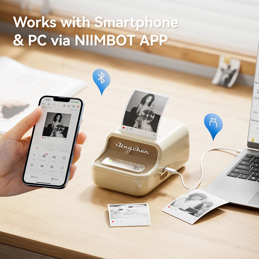 Niimbot B21 Pro 300DPI HD Printing Portable Thermal Printer Self-adhesive Label Printer Sticker Maker For Photos Receipts Note