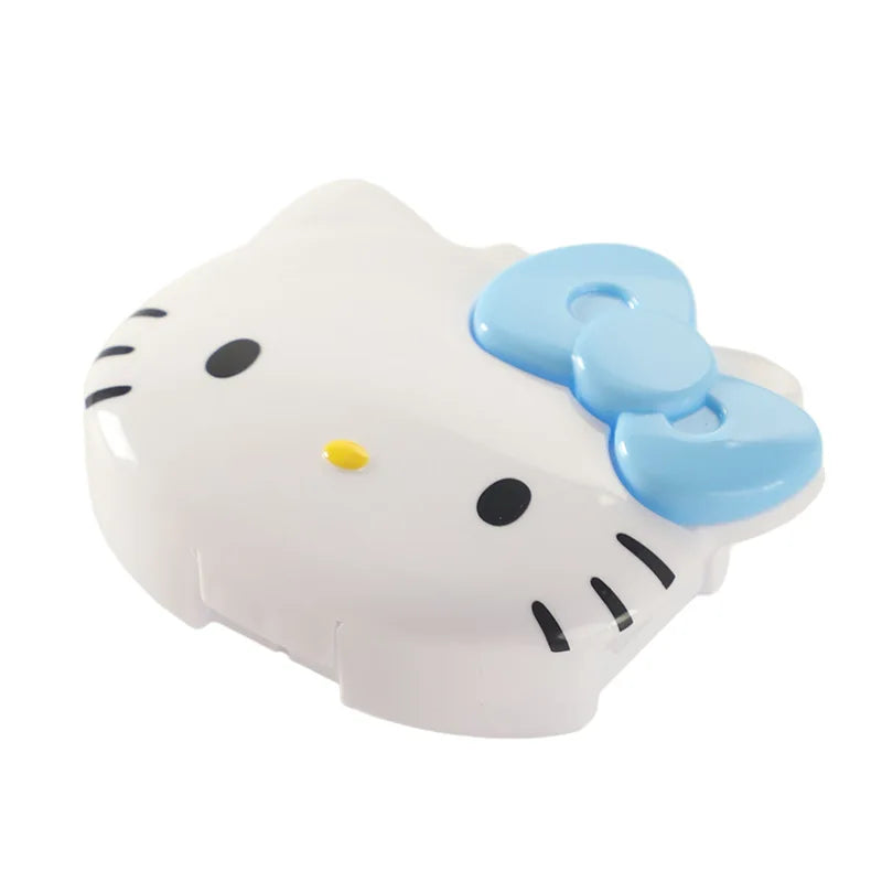 Sanrios Mini Pill Box Anime Figures Hellokitty Portable Pill Case Medication Organizer Cute Mymelody Cartoon Daily Dose Box Gift