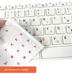 1PCS Russian Transparent Keyboard Sticker Language Letters Black White Label PC Dustproof Laptop Accessories