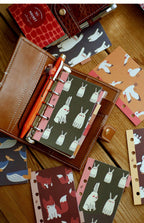 Retro Bookmarks Index Pages 6pcs A5/A6/A7/M5 6-Holes Binder Index Divider Cartoon Multicolor Loose-Leaf Notebook Classification