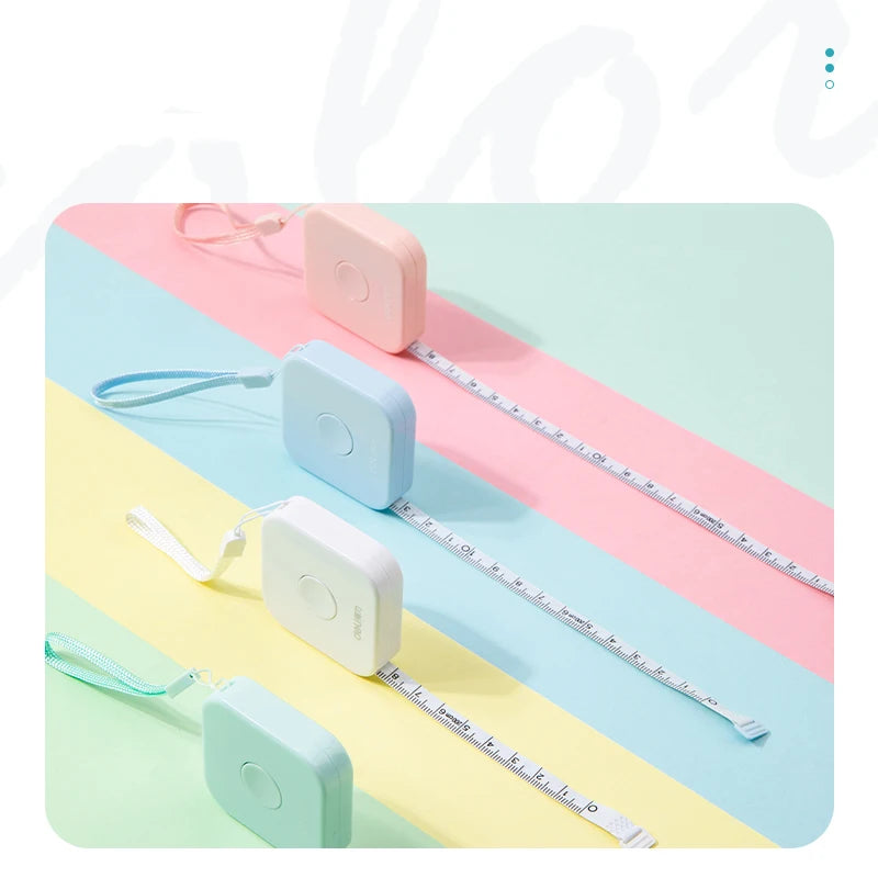 Deli 1/2pcs 2m Measure Tape Soft Rulers Double Scale Sewing Flexible Ruler for Kids Aldult Height Waist Measuring Tailor Ruler