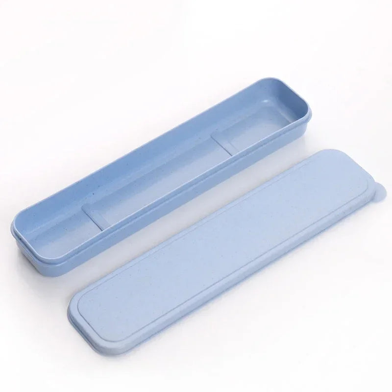 Portable Travel Tableware Eco-friendly Storage Box Case Food Grade Dinnerware Kitchen Fork Spoon Box Kid Cutlery Set Organizer