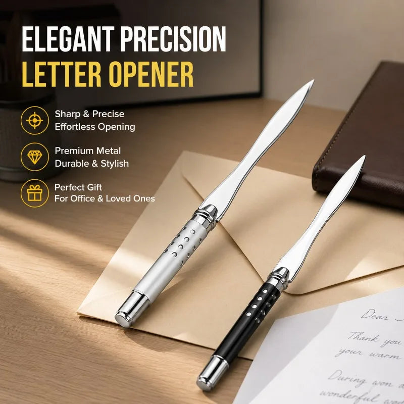 Metal Letter Opener, Envelope Opening Knife, Creative Office Gift Cutting Tool