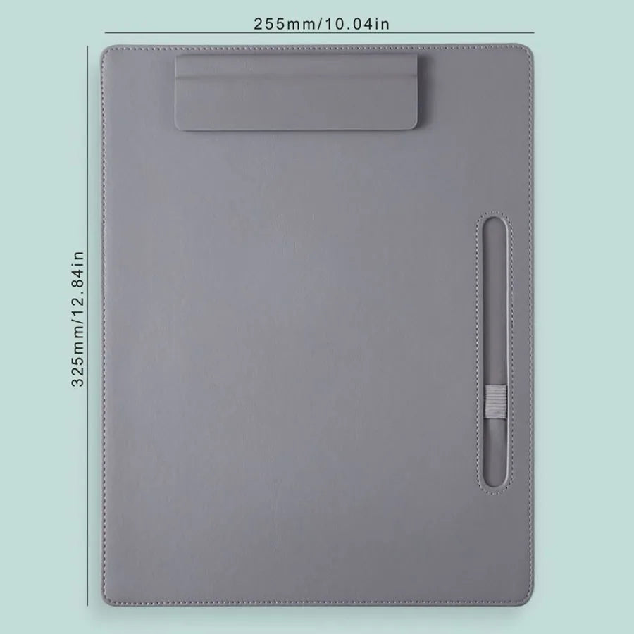 A4 leather writing clip, business folder, data book, office storage menu clip, contract book clip, music score clip