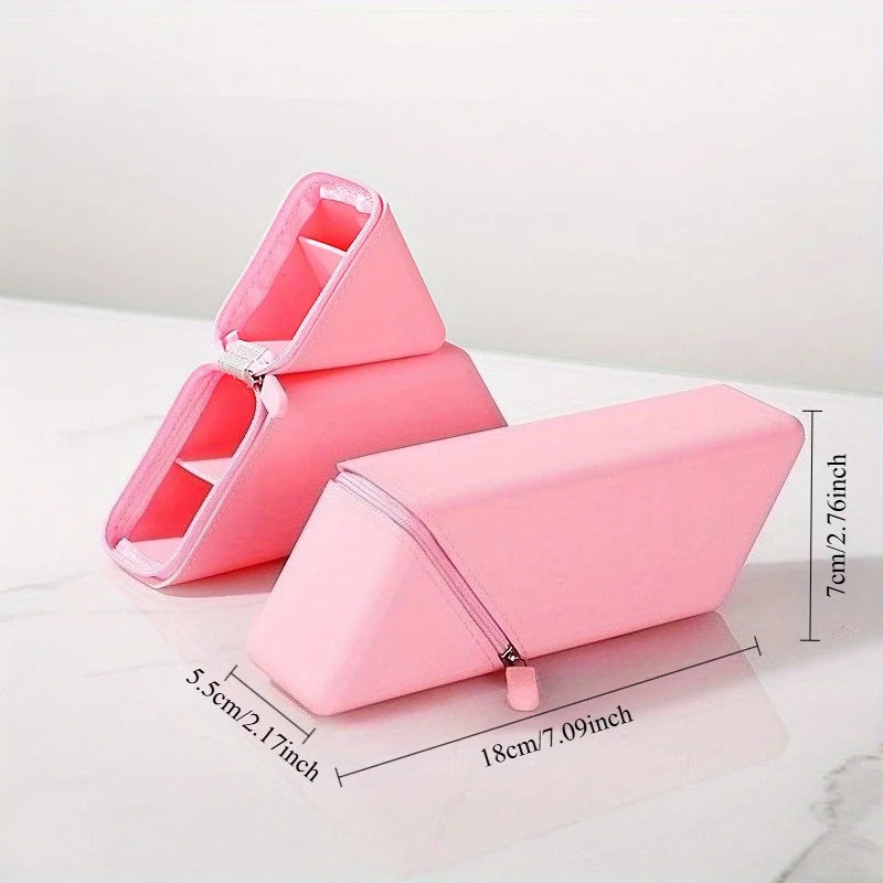 Stylish Silicone Pen Holder-Foldable Desktop Organizer for Office & Study,Multi-Purpose Stationery Cup,Perfect Gift for Students
