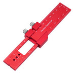 Precision Pocket Ruler T-Type Scribing Ruler Carpenty Square T Track Ruler Inch and Metric Measuring Marking Ruler W/ Slide Stop