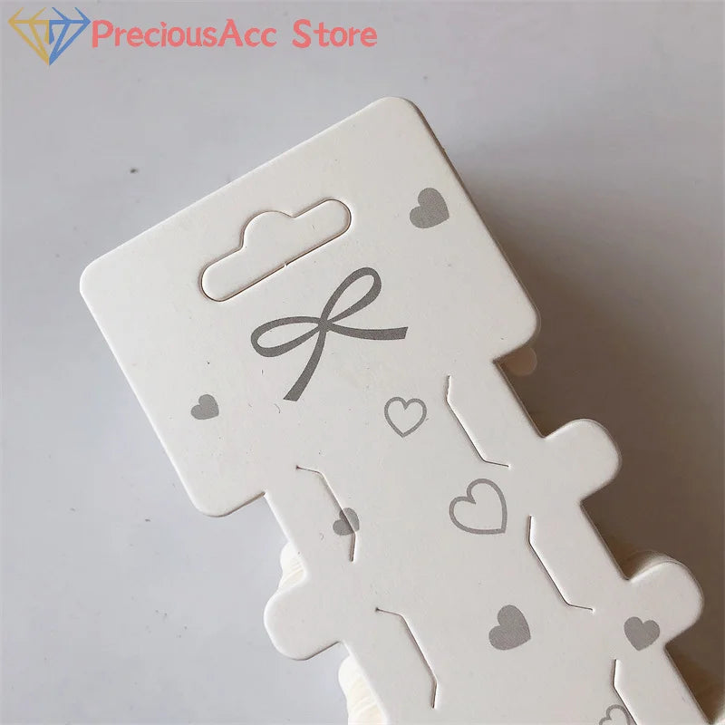 50PCS Hairpin Long Paper Card Hairband Display Card For DIY Hair Jewelry Packing Hair Clip Hairband Bracelet Retail Price Tag