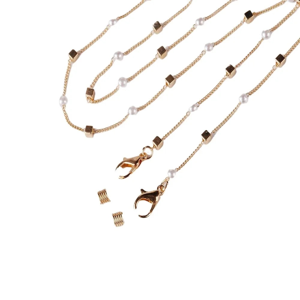 New Fashion Women Eyeglass Chain Hollow Star Pearl Beaded Sunglasses Reading Glasses Lanyard Eyewear Holder Neck Strap Rope
