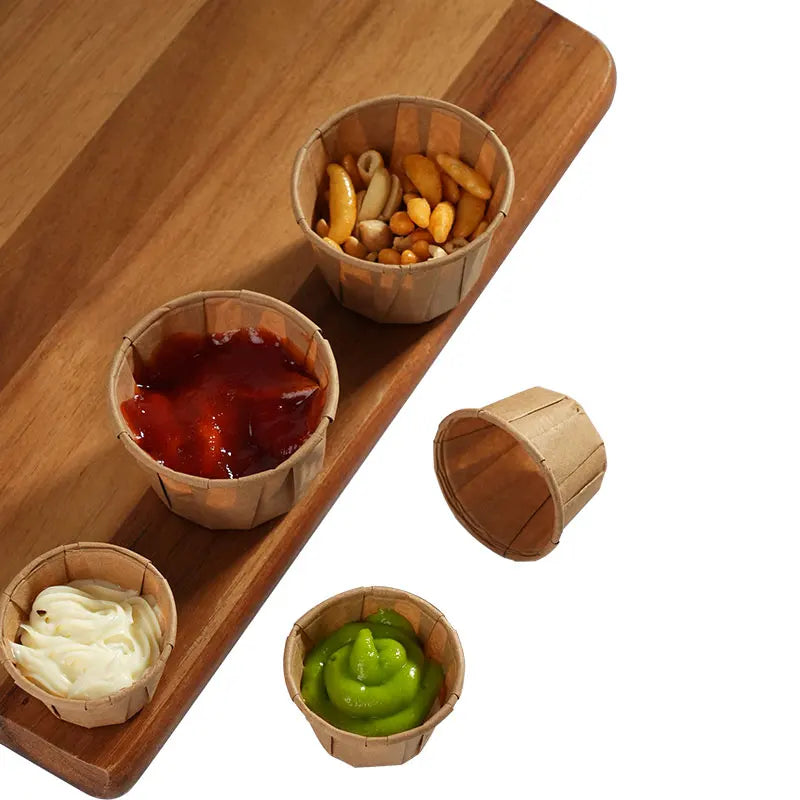 100/200pcs Disposable Paper Leak-proof Food Dipping Cup 0.75/1/2 oz Cup Suitable For Medicine Dispensing Supermarket Tasting Cup