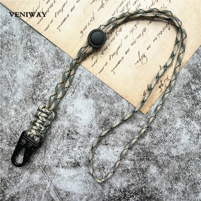 Lanyard Heavy Metal Keyring Adjustable Keychain Handmade Credential Holder Mobile Phone Hanging Neck Strap Anti-lost Key Chain