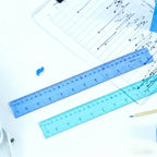 Deli 6209 Flexible Ruler, Bendable 30cm Plastic Straight Ruler, High Toughness Student Office Measuring Tool