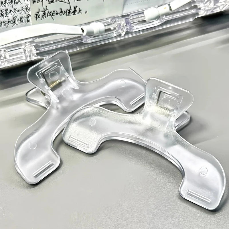 1Pcs Simple Fixed Book Clips Frosted Transparent Page Holder For Reading Tool Memo Clip Desk Accessories Practical Note Holder