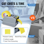 SucceBuy ZCUT-9 Automatic Tape Cutting Machine Paper Slitting Dispenser 6-60mm Adhesive Electric Tape Cutter for Product Package