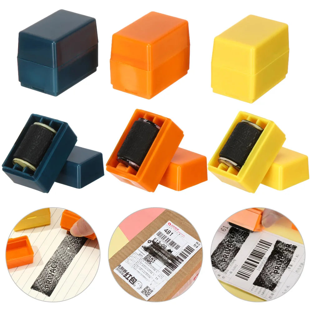 Roller Stamp Messy Code Erase Security Self-Inking Hide Seal Identity Information Theft Protection Privacy Eliminators Portable