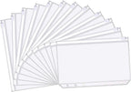 A6 6-Hole Binder Pockets Waterproof PVC Cash Budget Envelopes Zipper Binder Pouches for Notebook Planner Journey Binders
