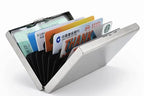 Stainless Steel RFID Anti-Theft Card Holder, Ultra Thin Anti-Demagnetization Metal Wallet, Portable Credit Purse for Men Women