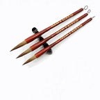 Wooden Writing Brushes Wolf Hair Traditional Chinese Calligraphy Painting Practice Festival Couplets Regular Script Supply