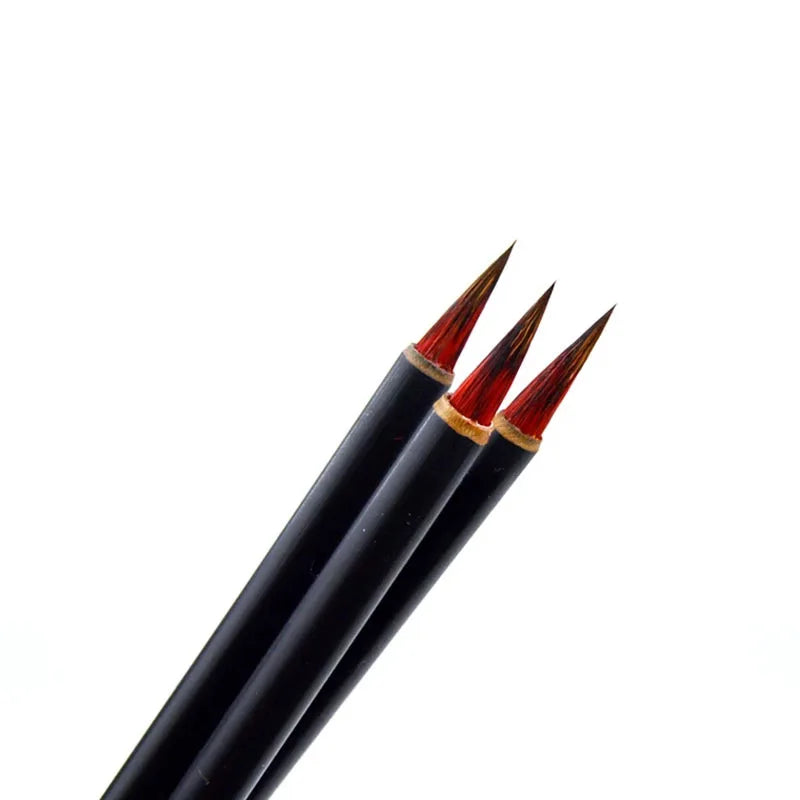 5PCS Xiaokai Calligraphy Brush Pen High-quality Red Hair Chinese Painting Brush Weasel Hair Regular Script Writing Brush