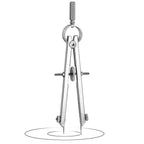 Practical Bow Divider Spring Compasses Multifunction Leather Printing Protractior Compasses Drawing Tool for Engineering