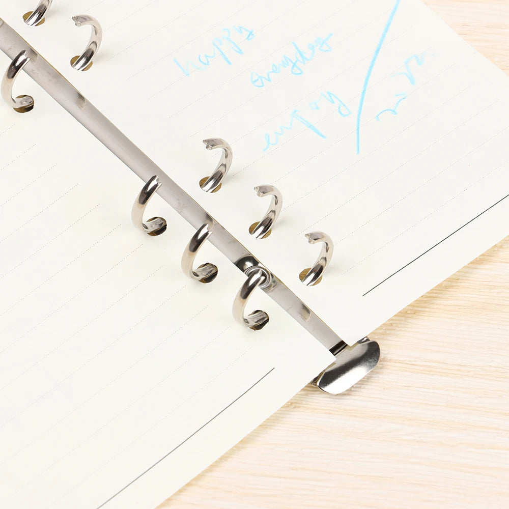 Metal Loose-leaf Binding Clip Colorful Spiral Binder File Folder DIY Album Diary Clips Ring For A4/B5/A5/A6/A7 Notebook Binder