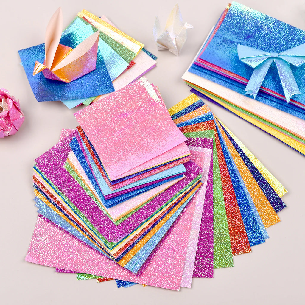 50Pcs Metallic Pearl Cardstock Paper Shimmer DIY Shiny Craft For Wedding, Scrapbook, Craft, Cards Party Decoration