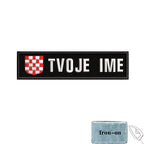 1PC 10cmX2.5cm Custom Name Flag Patch Stripes Badge Iron On Or Hook Loop Estonia Austria Bulgaria Hungary Romanian Ireland
