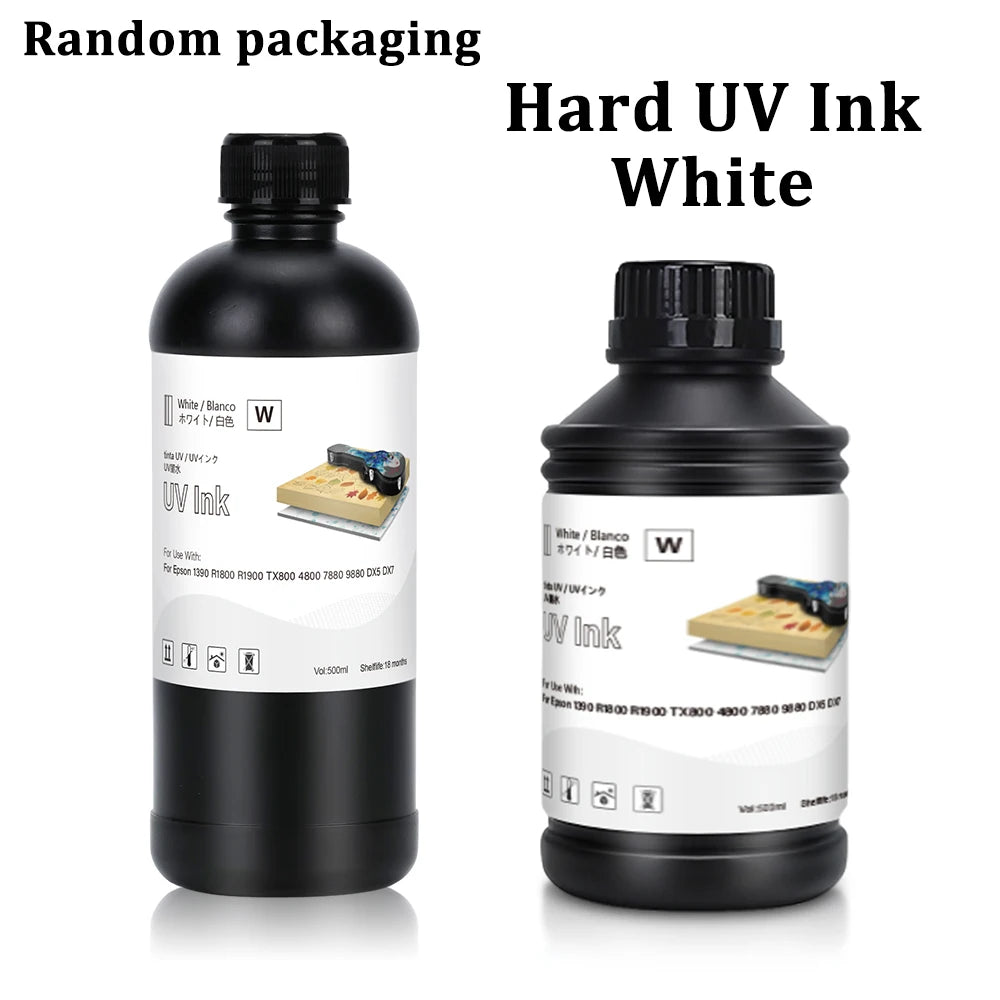 500ml LED UV Ink for Epson All Flat UV Printers For Epson 1390 R1800 R1900 TX800 4800 7880 9880 DX5 DX7 Printer