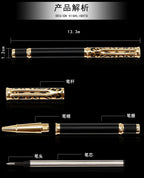 High Quality Luxury Metal Gel Pen Sculpture Pattern Roller Pen Office School Stationary Pen Customized Logo Name Gift