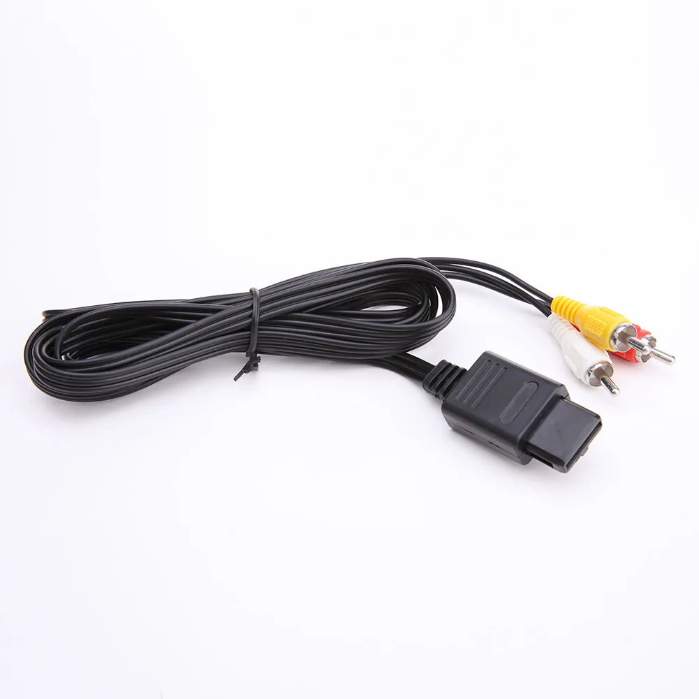1.8m AV Audio Cable Composite Video Cord 6 Feet Line Compatible with Nintendo 64/N64/GameCube/NGC SNES SFC TV Game Console