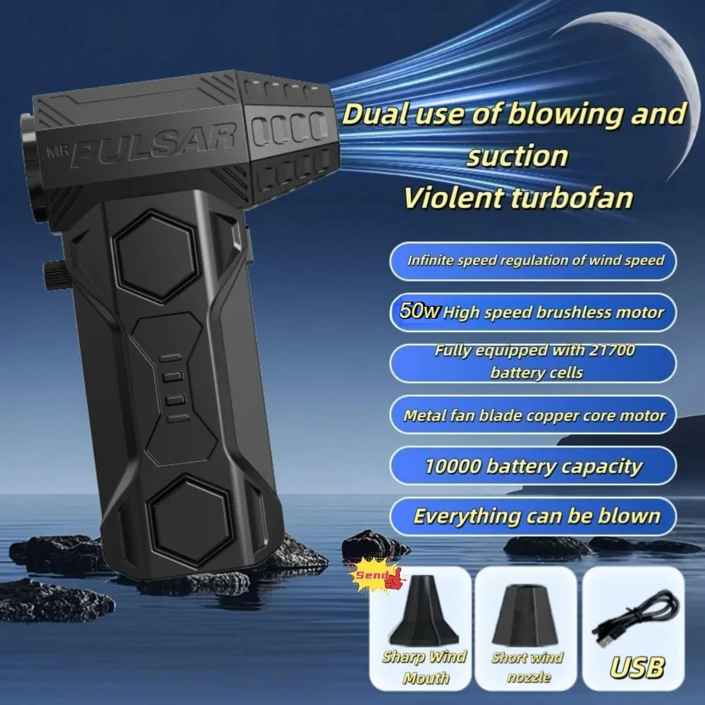 500000RPM Air Blower X11 Super Powerful Compressed Air Duster Electricity Consumption Display Air Vacuum Blower Jet Fan For Car