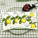20pcs 33*33cm 2-Ply Colourful Wood Pulp Napkins Lemon Style Party Decoration Paper Placemats Butterfly Bart Paper
