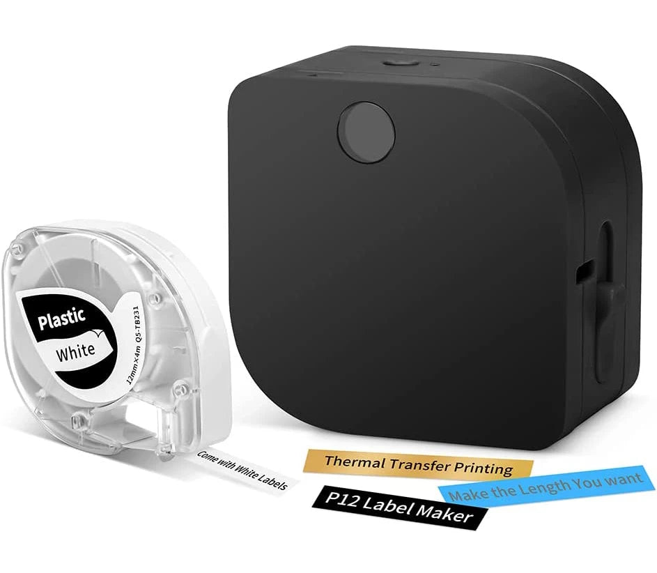 Phomemo P12 Label Maker with Tape Mini Label Printer Machine for Stain Ribbon Portable Bluetooth Label Printer Best Gift