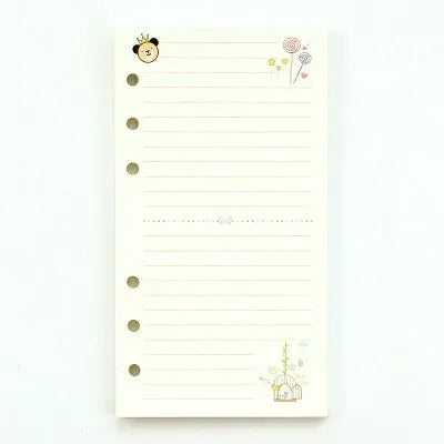 45 Sheets A5 A6A7 Loose Leaf Notebook Refill Spiral Binder Inner Page Weekly Monthly To Do Line Dot Grid Inside Paper Stationery