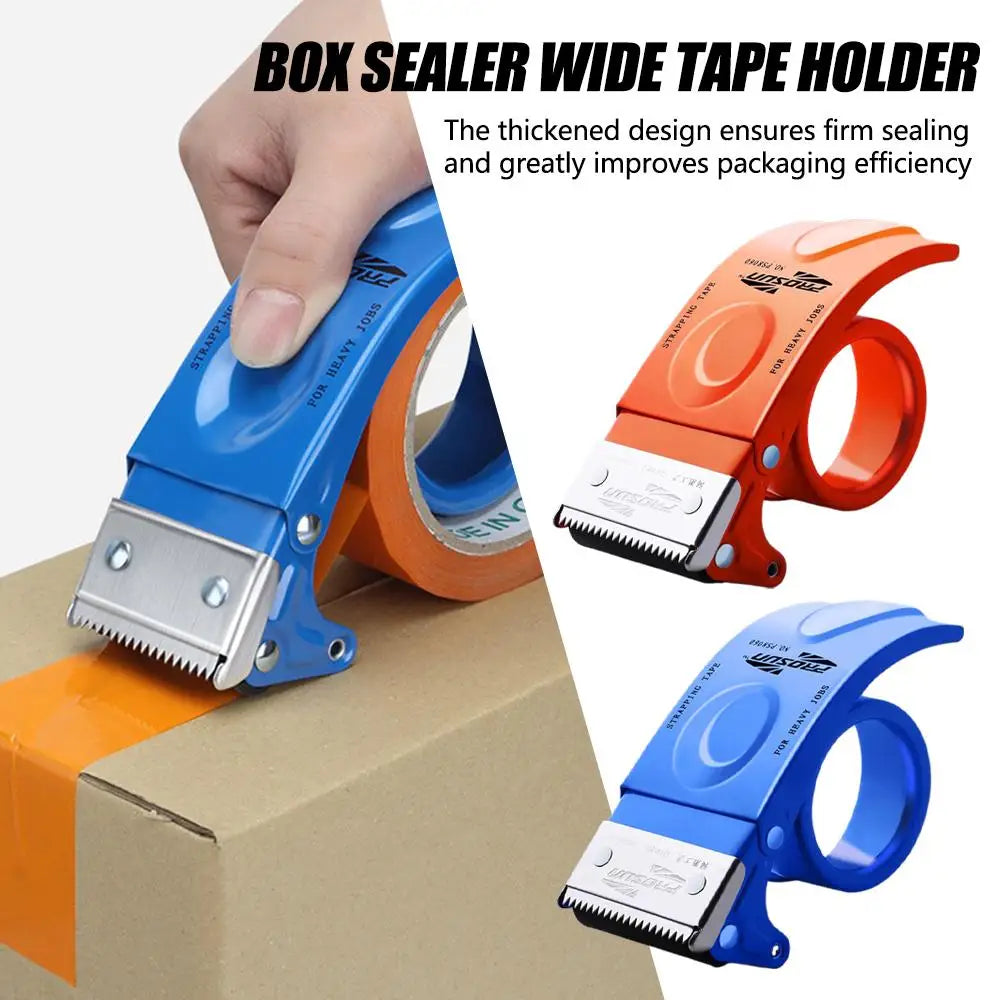 Metal Packing Tape Dispenser 2inch Wide Tape Dispensers, Wide Packing Packaging Sealing Tape Cutter with Safety Protection