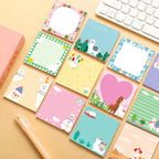 12/24pcs Cute Animals Sticky Notes Set, Refrigerator Memo Pads,Self-Stick Dog Cat Notes Pads for Home Office Gifts Supplies