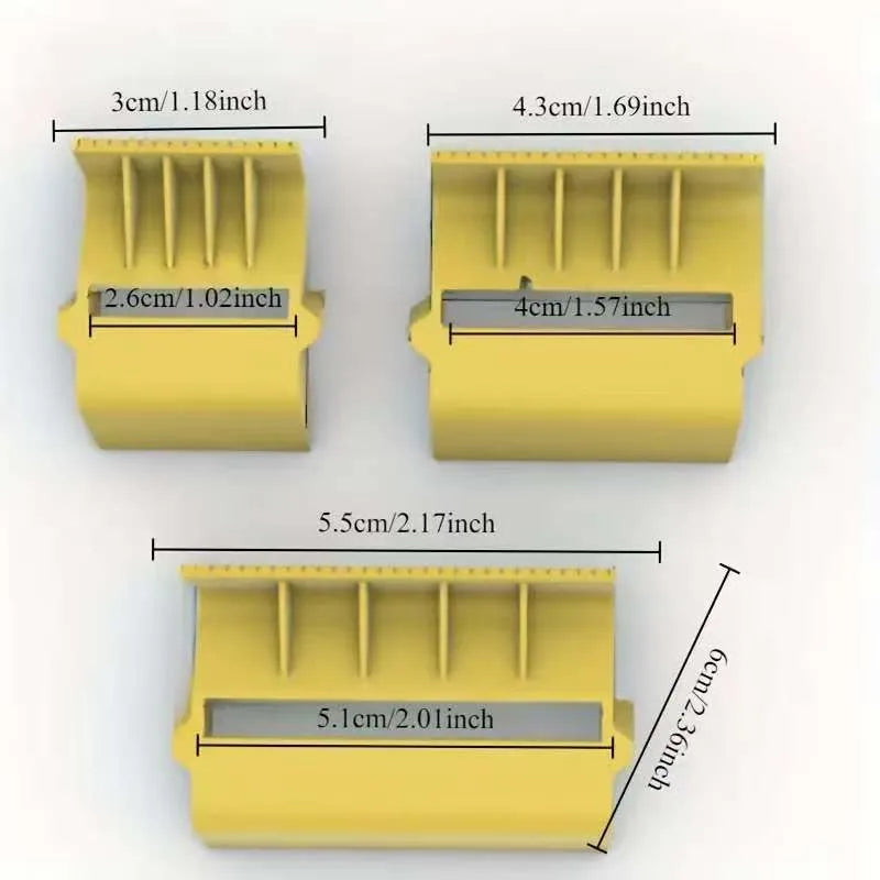 3-Pack Portable Tape Cutter Dispenser for Painter Craftsman DIY Craft Easy Tape Divider
