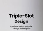 UGREEN Vertical Laptop Stand For MacBook Air Pro Triple Slots Aluminum Notebook Stand For MacBook Pro Tablet iPad Phone Holder