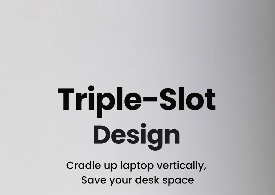 UGREEN Vertical Laptop Stand For MacBook Air Pro Triple Slots Aluminum Notebook Stand For MacBook Pro Tablet iPad Phone Holder