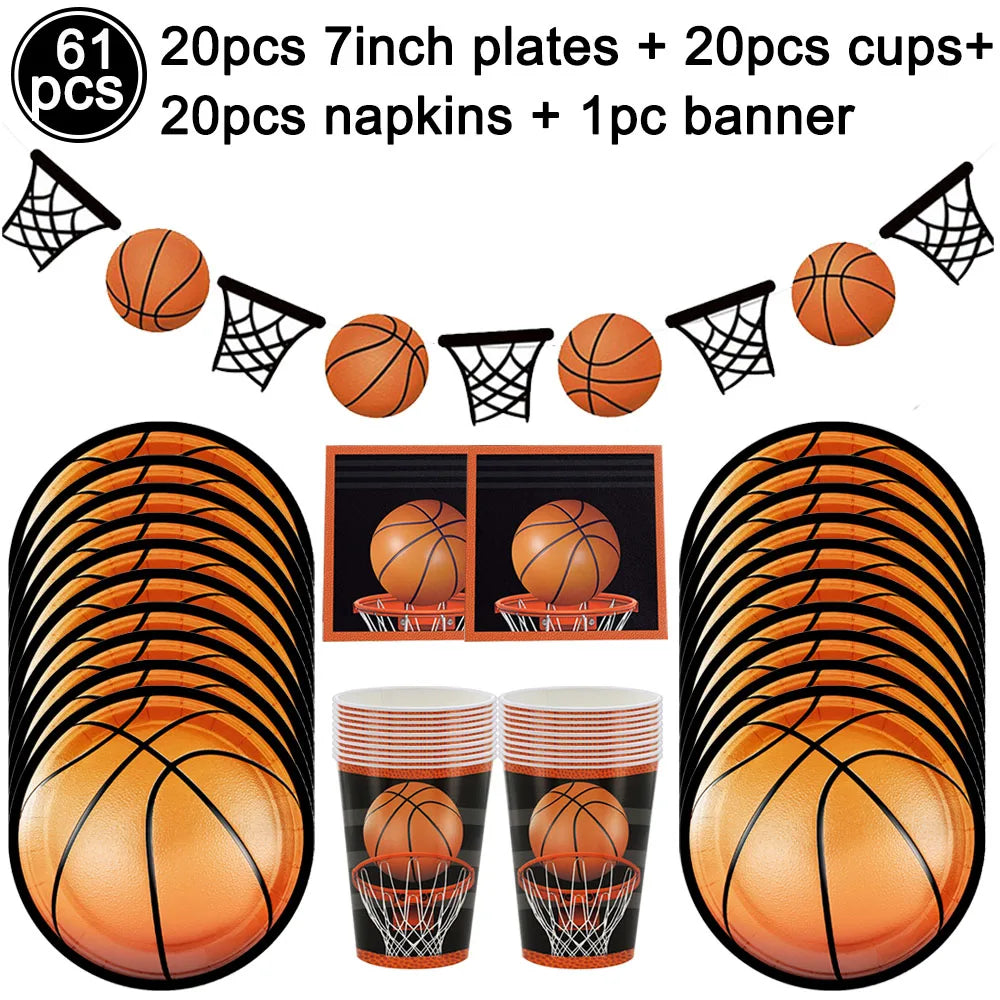 Basketball Tablecloths Basketball Party Decorations Rectangular Plastic Table Cover Boys Basketball Theme Birthday Party Supplie