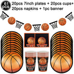Basketball Tablecloths Basketball Party Decorations Rectangular Plastic Table Cover Boys Basketball Theme Birthday Party Supplie