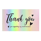 10-50pcs Thank You Cards For Small Business Colorful Laser Paper Thank You For Your Order "Beyond Grateful" Cards