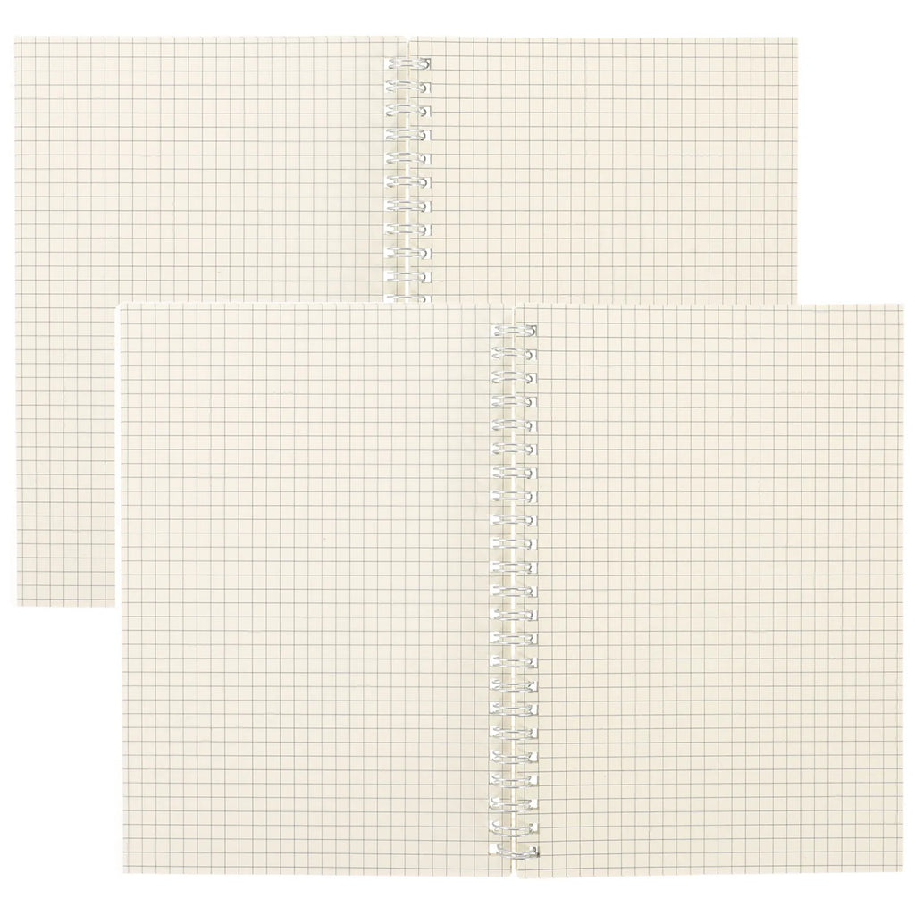 2Pcs Spiral Math Notebook Graph Paper Grid Notepad Ideal for Students Engineers Journaling Sketching Scheduling Daily Planning