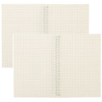 2Pcs Spiral Math Notebook Graph Paper Grid Notepad Ideal for Students Engineers Journaling Sketching Scheduling Daily Planning