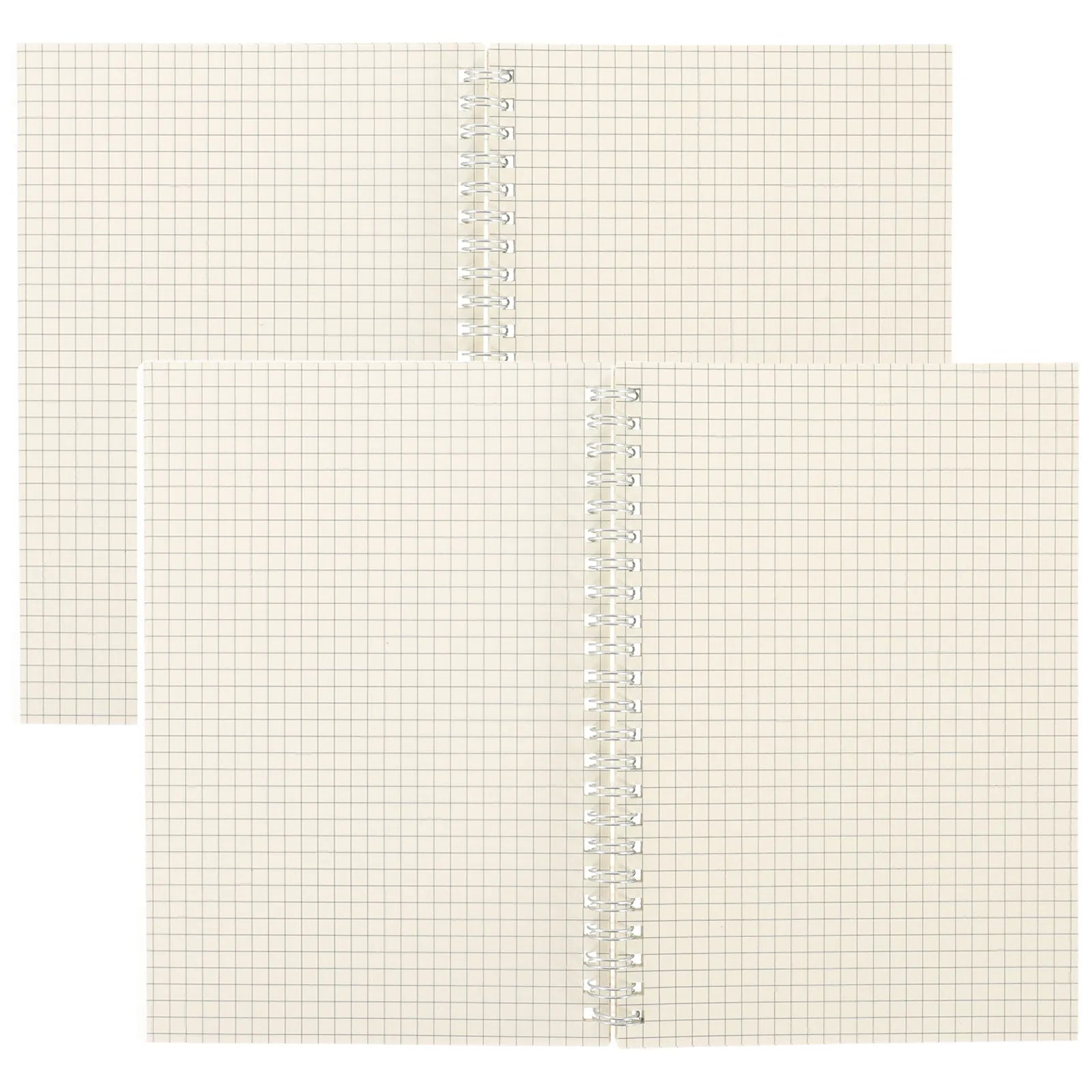 2Pcs Spiral Math Notebook Graph Paper Grid Notepad Ideal for Students Engineers Journaling Sketching Scheduling Daily Planning