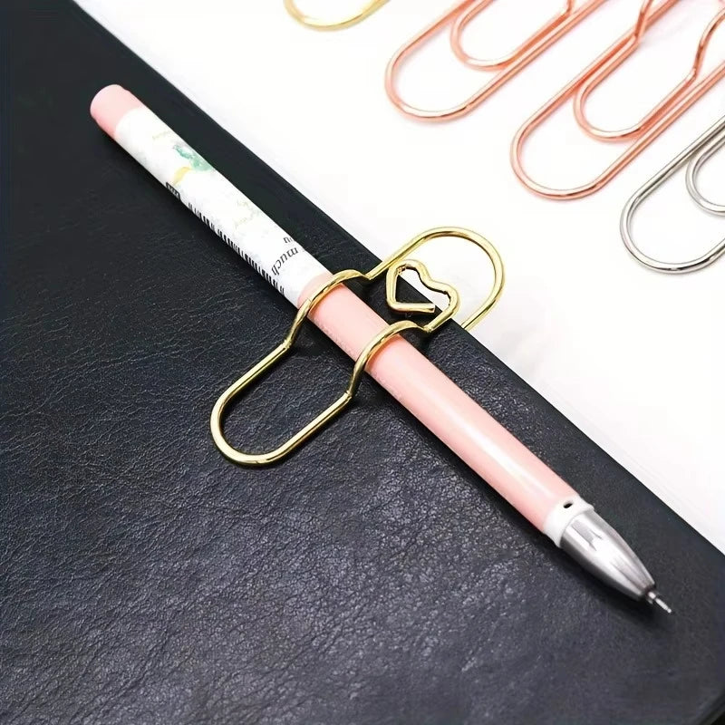 3 multifunctional pen clip love paper clip pen button notebook accessories fixed seat school office stationery organizer